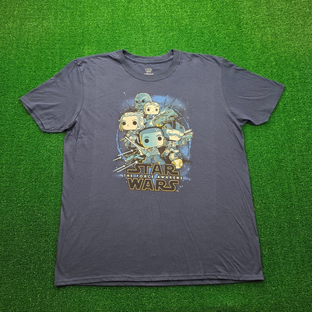 Star Wars The Force Awakens Funko Pop‎ Smugglers Bounty Tshirt Mens XL Navy Blue